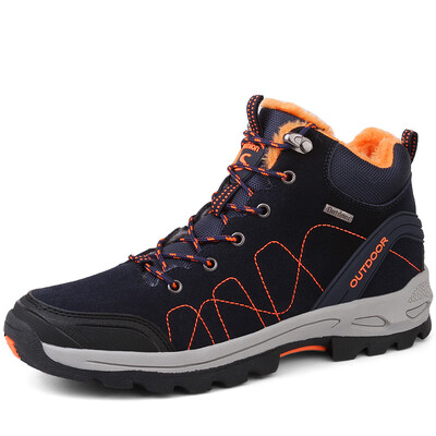 

Summer&summer high hiking shoes mens waterproof non-slip travel shoes plus velvet cotton shoes womens outdoor sports cross-country walking shoes