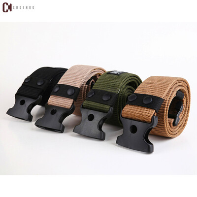 

US 101 airborne division mens belt tide anti-metal allergy buckle tactical outdoor training wide canvas belt
