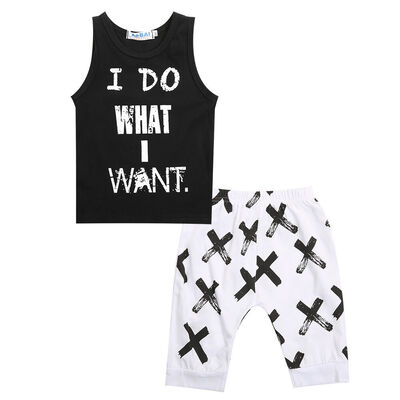 

Newborn Baby Boys Summer Clothes Tops T-shirt Vest Short pants 2pcs Outfits Set