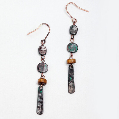 

New Mode Style Women Vintage Small Green Stone Drop Earrings Zinc Alloy Metal Pendant Long Drop Earrings Jewelry Gifts