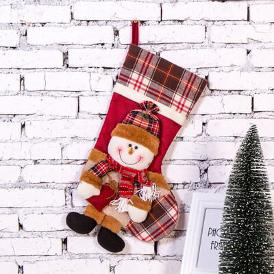 

Tailored Merry Christmas Plush Tree Hanging Gift Candy Large Socks Decoration