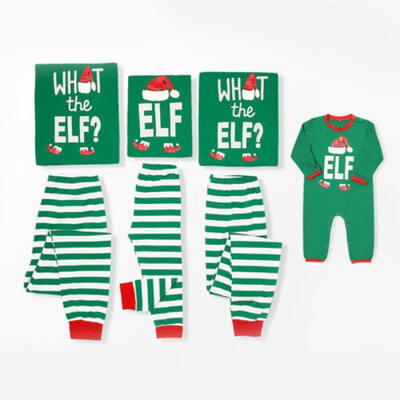 

US Christmas Family Matching Pajamas Set Adult Women Kids Baby Elf Sleepwear