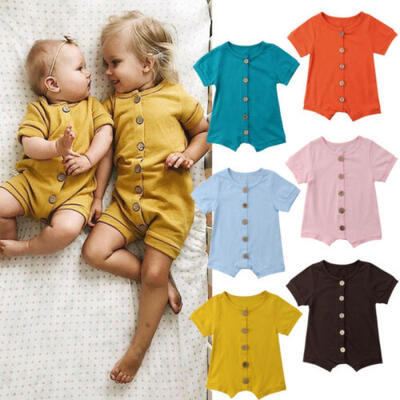 

Cotton Newborn Baby Boy Girl Romper T-shirt Tops Bodysuit Clothes Outfit 0-24M