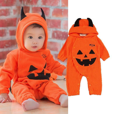 

Newborn Kids Baby Boy Girls Halloween Romper Jumpsuit Bodysuit Clothes Outfits