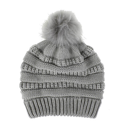 

Tailored New Women Girls Keep Warm Winter Hairball Knitted Hat Wool Hemming Hat Ski Hat