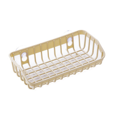 

Kitchen Gadget Dual Suction Cup Drainage Shelf Dish Sponge Storage Rack Holder