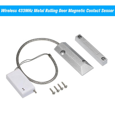 

Wireless 433MHz Metal Rolling Door Magnetic Contact Sensor Switch Door Window Open Detector Normal Close Type For Home Burglar Ala