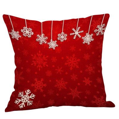 

Siaonvr New Christmas Cotton Linen Pillow Case Sofa Cushion Cover Home Decor