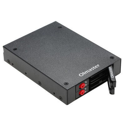 

OImaster Full Metal 2 Bays Mobile Rack with Key Lock LED Indicator Support Hot Swap for 25 SATA HDDSSD Fits PC 35Floppy Dri