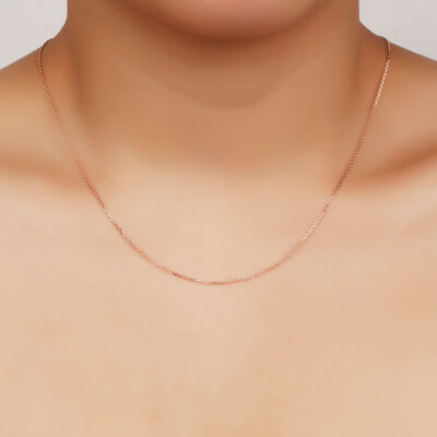 

DIY Chain Necklaces For Women Friendly Copper Wave Snake Box Chains Jewelry