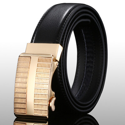

Belt mens leather belt alloy automatic buckle leather casual business youth fashion pants belt a generation