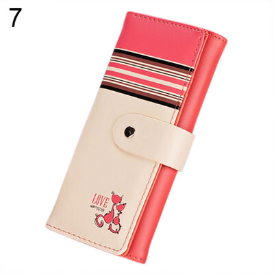 

Women Cats Long Clutch Faux Leather Wallet Purse Checkbook Coin Bag Card Handbag