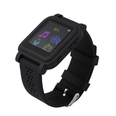 

Smart Watch 8GB MP3 MP4 Player with Earphone Support E-book Reader Music Video Picture Viewer Watch Canlendar FM Radio Pedometer