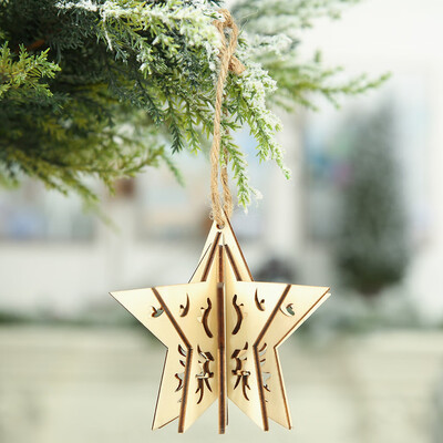 

Tailored Wooden DIY Pendant 3D Christmas Hanger For Christmas Tree Interior Decoration