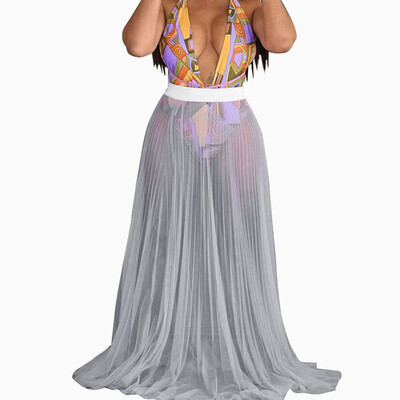 

Roseonmyhand Women Sexy Summer Mesh Bikini Cover Up Beach Maxi Long Dress