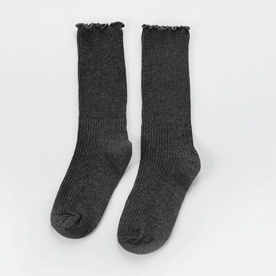 

Autumn Girls Baby Fashion Casual Sock Flower Selvedge Cotton Socks Keep Warm Loose Socks