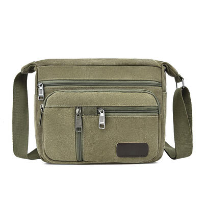 

Fashion Solid Color Shoulder Messenger Pack Canvas Men Large Crossbody Bags