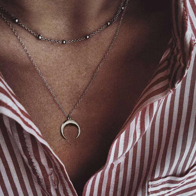 

Vintage Leaf Cross Heart Pyramid Ancient Egyptian Pharaoh Pendant Multilayer Gold Necklace Punk Lady Jewelry Women Necklace Set