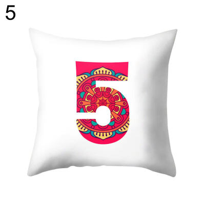 

Simple Number Figure Pillow Case Cushion Cover Sofa Bed Car Cafe Office Decor