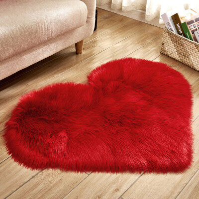 

Siaonvr Wool Imitation Sheepskin Rugs Faux Fur Non Slip Bedroom Shaggy Carpet Mats