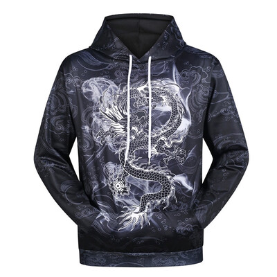 

Toponeto Mens 3D Printed Hooded Ethnic Style Long Sleeve Sweatershirt Hoodie Tops