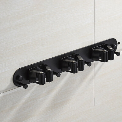 

Racks Stainless Steel Mop Holder Wall Mounted Hooks Brush Broom Hanger Clip