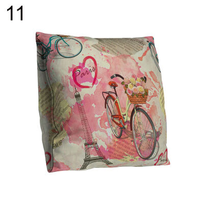

Bicycle Flower Double-sided Print Pillow Case Cushion Cover Sofa Bed Car Decor