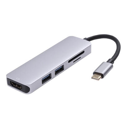 

Aluminum 5-in-1 Type-C to 4K HD USB30x2 HUB TF Card Reader Converter Cable