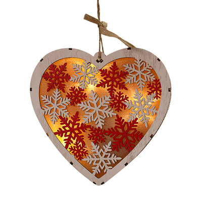 

Tailored LED Light Wood House Cute Christmas Tree Ornaments Window Holiday Decoration
