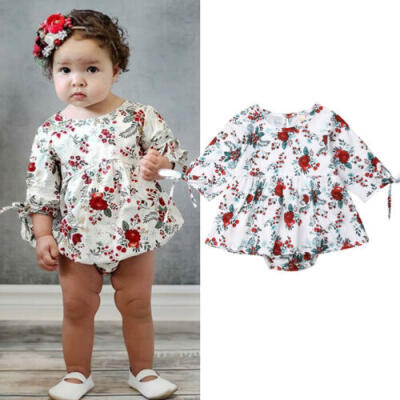 

Newborn Baby Girl Clothes Floral Romper Jumpsuit Bodysuit Overall Outfits Summer