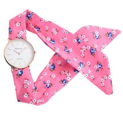 

Joker printed cloth with ladies watch casual simple watch spot