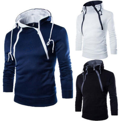 

Mens Winter Slim Hoodie Warm Hooded Sweatshirt Coat Jacket Outwear Sweater US