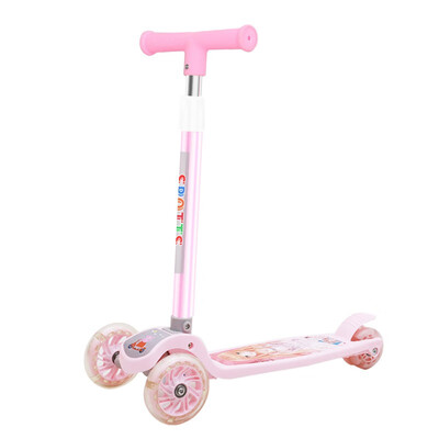 

Children scooters 2-6 years old three-wheel scooters beginners one-button folding ordinary wheels