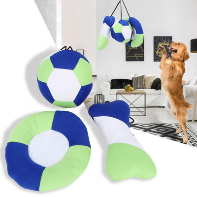 

Greensen 3Pcs Pet Squeak Toy Teeth Cleaning Protection Biting Toy Squeaker Chew Toy