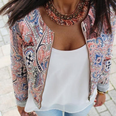 

Fashion Women&acutes Floral Slim Casual Summer Blazer Suit Jacket Coat Outerwear