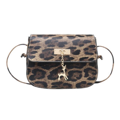 

Girls Leopard Print Shoulder Messenger Handbags Women Leather Crossbody Bag