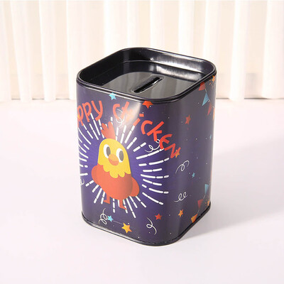 

Siaonvr Metal Candy Trinket Tin Jewelry Iron Bank Coin Storage Square Box Case A