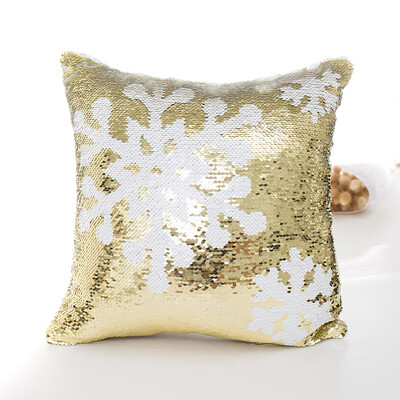 

Tailored Merry Christmas Color Glitter Sequins Throw Pillow Case Cafe Home Decor Cushion
