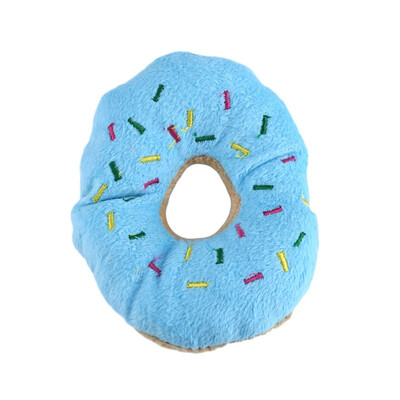 

11CM Pet Dog Chew Throw Toys Cute Donuts Puppy Cat Squeaker Plush Sound Toys
