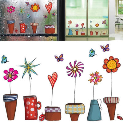 

PVC Wall Sticker Flower Butterfly DIY Art Decal Children Baby Room Window Decoration RemovableHome Wall StickerHome Wall Decal