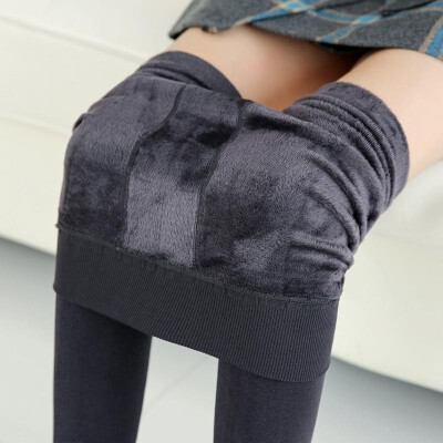 

New Winter Women Thick Faux Velvet Warm Leggings High Waist Solid Color All-match Slim Leggings