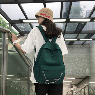 

Schoolbag female ins Wind Port style Japanese Department Hyun Ya Feng double shoulder Baotao Brand female retro Forest Department