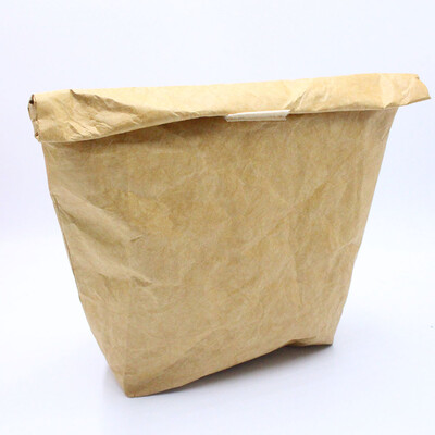 

Brown Gray Paper Lunch Bag Retro Style Re-usable Lunch Bag Box - Insulated