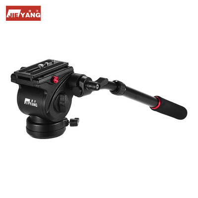 

JIEYANG JY0506H Professiona Aluminum Alloy Fluid Video Head Hydraulic Damping Tripod Head with Handle for Tripod Monopod Slider fo