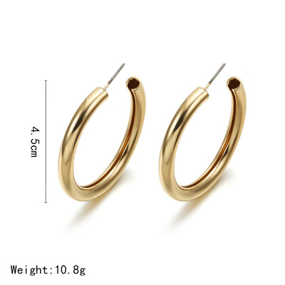 

Brand New Design Fashion Charm Hoop Earrings Geometric Round Shiny big earring jewelry women