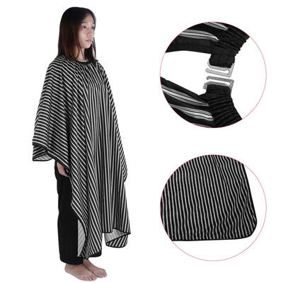 

Greensen Black & White Striped Anti-static Stying Capes Oilproof Salon Cape Barber Hairdressing Wrap