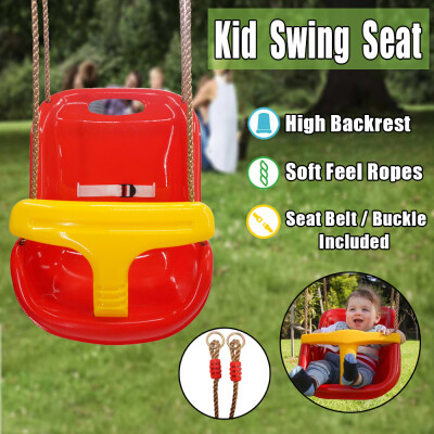 

Outdoor Heavy Duty High Back Infant Toddler Swing Seat Kid Play with Secure Belt