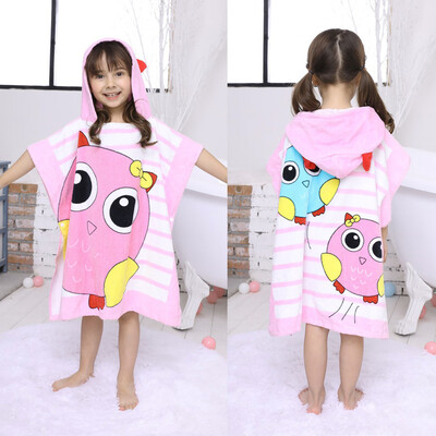 

Infant Baby Boys Girls Kids Bathrobe Cartoon Animals Hooded Bath Towel Pajamas
