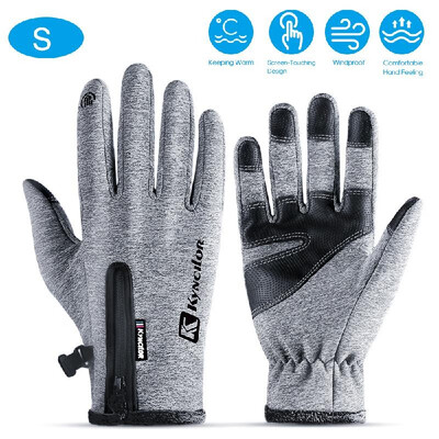 

Kyncilor Winter Outdoor Gloves Water-Splashing Resistant Cycling Sports Gloves Men Women Warm-Keeping Anti-Skidding Screen-Touchin