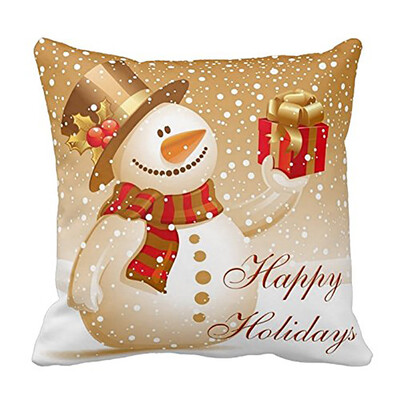 

〖Follure〗Merry Christmas Pillow Cases Cotton Linen Sofa Cushion Cover Home Decor